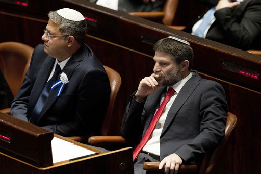 FILE -Far-right Israeli lawmakers Itamar Ben Gvir