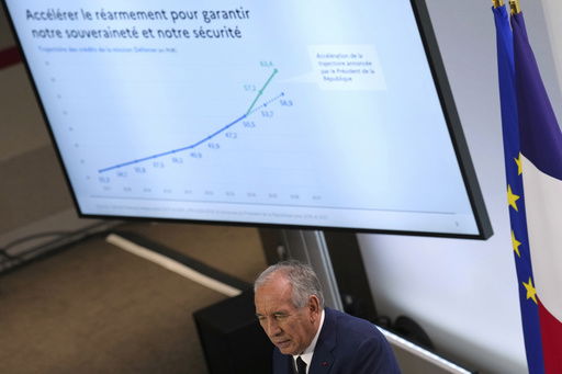 French Prime Minister Francois Bayrou unveils plans for next year's budget