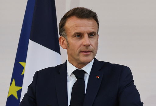 French President Emmanuel Macron speaks to the army leaders at the Hotel le Brienne