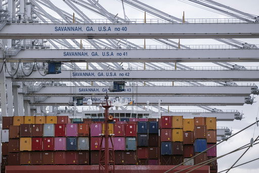 FILE- In this photo provided by the Georgia Ports Authority