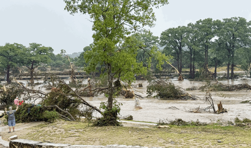 Flash flooding aftermath Kerrville, Texas