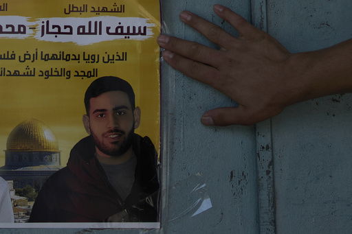 A memorial poster showing Palestinian-American Sayfollah Musallet