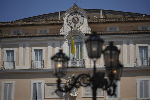 A view of the Papal or Apostolic Palace