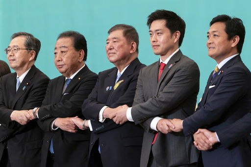 Leaders of eight political parties