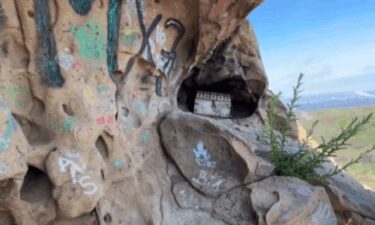A treasure chest nestled inside of Skull Rock in the Pacific Palisades