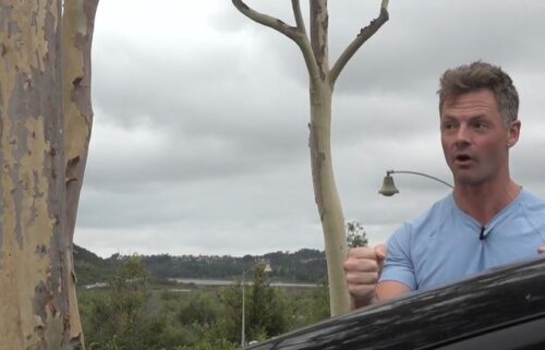 Dustin Laemmlen was driving in the right lane of La Costa Ave. Thursday afternoon