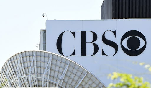 FILE - A sign marks the exterior of CBS Television City studio