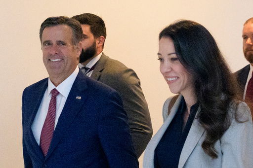 CIA Director John Ratcliffe departs a classified briefing for senators at the Capitol on Capitol Hill
