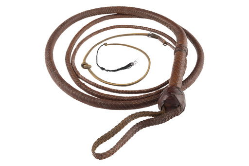 FILE - This image shows a whip wielded by Harrison Ford in 