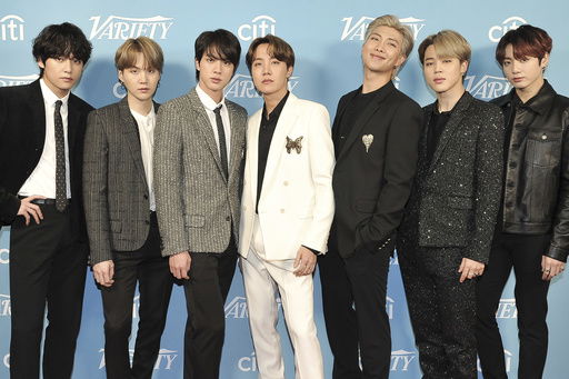 FILE - Korean pop band BTS appears at the 2019 Variety's Hitmakers Brunch in West Hollywood