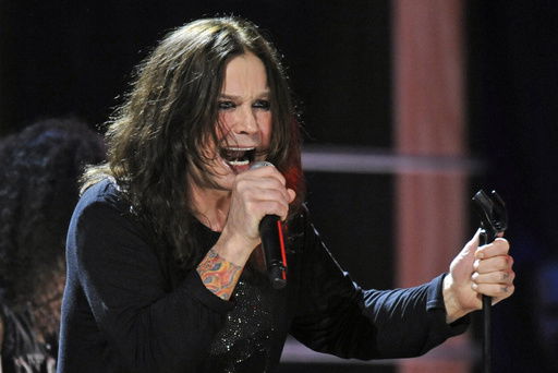 FILE - Ozzy Osbourne performs at the 25th Anniversary Rock & Roll Hall of Fame concert on Oct. 30