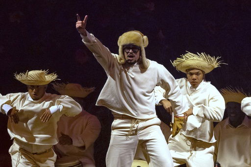 Bad Bunny performs during his first show of his 30-date concert residency at the Coliseo de Puerto Rico José Miguel Agrelot