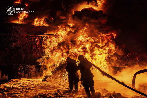 In this photo provided by the Ukrainian Emergency Service