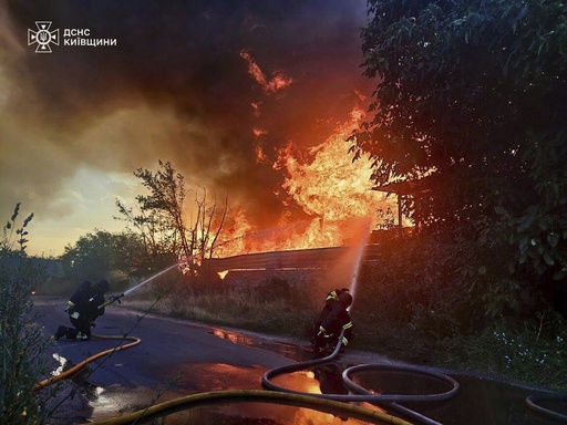 In this photo provided by the Ukrainian Emergency Service