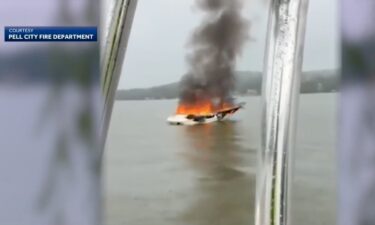 A lightning strike on Logan Martin Lake on June 29 set a boat ablaze