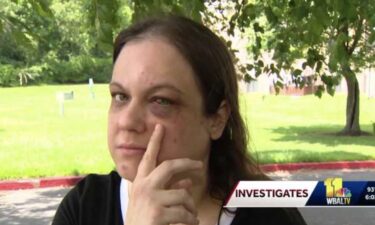 A woman was violently attacked over the weekend after she honked at another car that had suddenly stopped in Rosedale