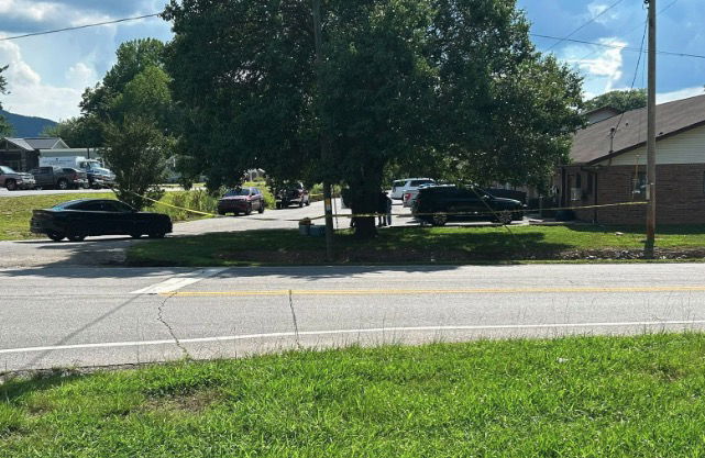 <i>WLOS via CNN Newsource</i><br/>Law enforcement still on scene at Erlanger Western Carolina Hospital in Murphy