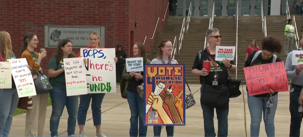 <i>WJZ via CNN Newsource</i><br/>The Baltimore County teachers' union said they reached a tentative agreement on July 16 amid a push for a three-year pay raise.