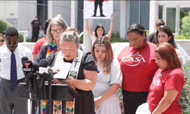 The former Baltimore director of the immigrant advocacy group CASA stood side by side with Kilmar Abrego Garcia's wife