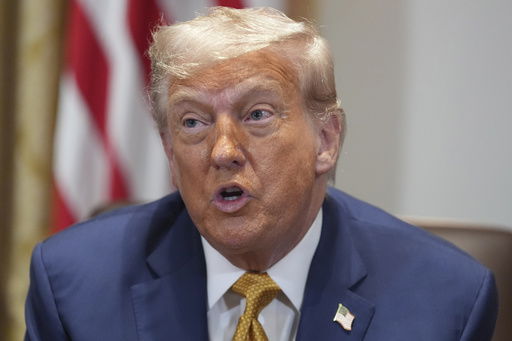 President Donald Trump speaks during a cabinet meeting at the White House