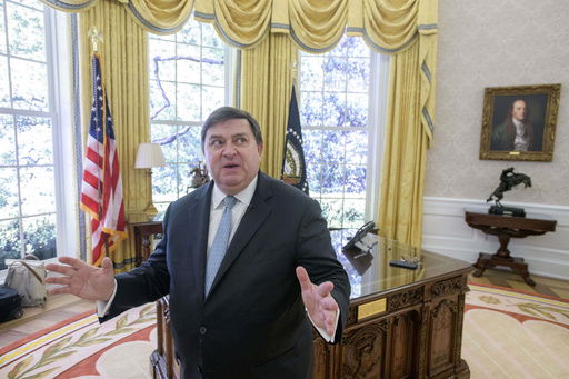 White House Historical Association President Stewart McLaurin talks during an interview