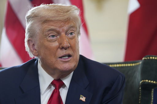 President Donald Trump meets with Britain's Prime Minister Keir Starmer at Trump Turnberry golf club on Monday
