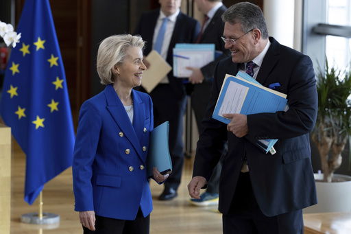 FILE - European Commissioner for Trade and Economic Security Maros Sefcovic