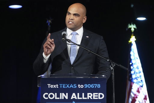 FILE - Texas Democratic Senate candidate Rep. Colin Allred