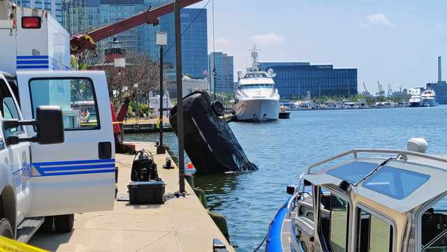 <i>WBAL via CNN Newsource</i><br/>Baltimore police said the underwater recovery team received a notification about a possible submerged vehicle near East Pratt Street around 9:30 a.m. Once there