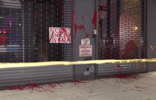 Rep. Alexandria Ocasio-Cortez's office was vandalized with red paint overnight in New York City.