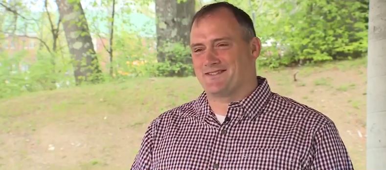 <i>WMTW via CNN Newsource</i><br/>Jonathan Brown of Windham is a sergeant with Maine's National Guard. He connected with Brittany online when she posted looking for help to make this party special.