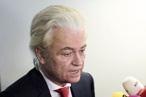 FILE - Far-right lawmaker Geert Wilders after pulling his party out of the four-party Dutch coalition in The Hague