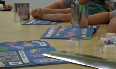 Kids at camp invention work on optical illusions