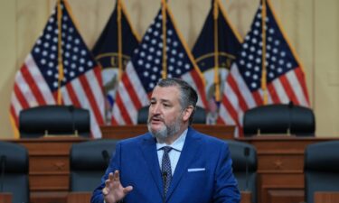 Sen. Ted Cruz (R-TX) delivers remarks during a press conference on Capitol Hill May 8. Cruz was on a pre-planned vacation in Greece with his family when devastating floods hit central Texas.