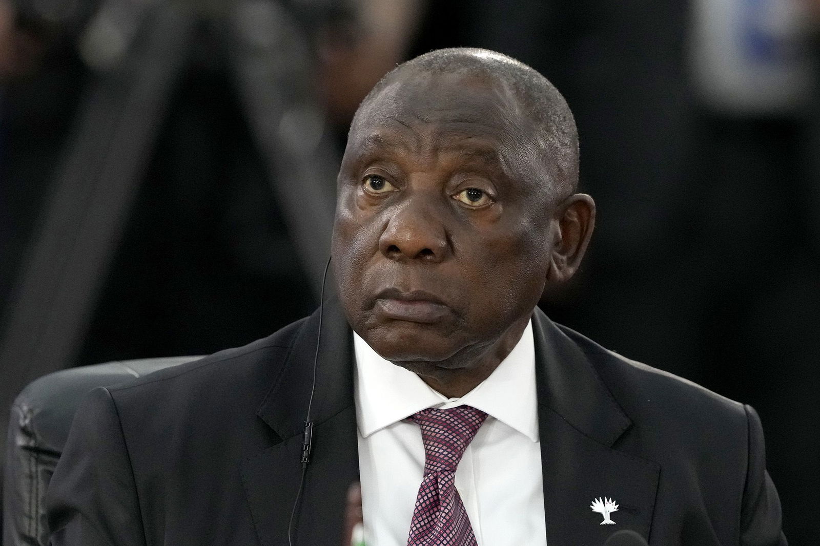 <i>Eraldo Peres/AP via CNN Newsource</i><br/>South Africa's President Cyril Ramaphosa attends the 17th annual BRICS summit in Rio de Janeiro