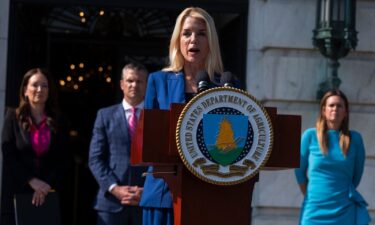 Attorney General Pam Bondi speaks during a news conference at the Department of Agriculture in Washington