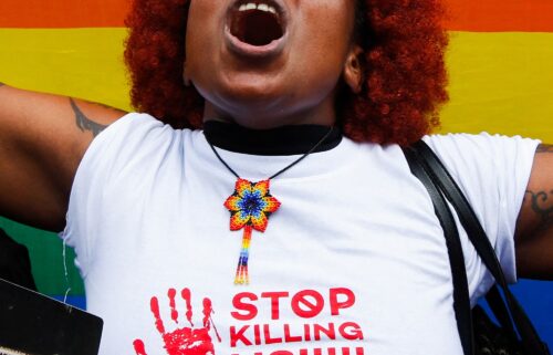 Human rights activists march in the streets of Nakuru