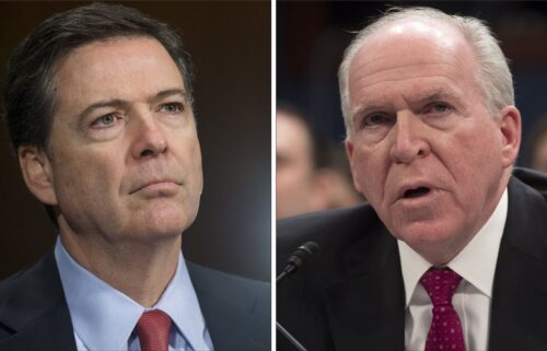 Former FBI Director James Comey and Former CIA Director John Brennan.