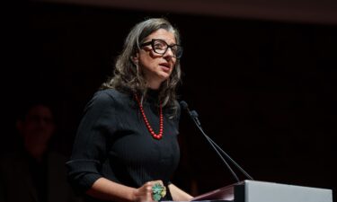 Francesca Albanese speaks during the gala of the Publico 2025 Awards at CaixaForum Madrid on June 25 in Madrid