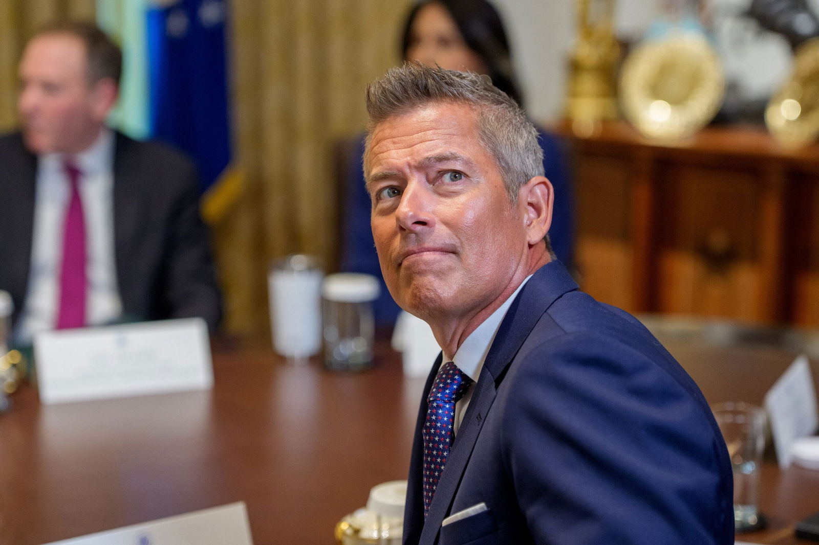 <i>Aaron Schwartz/CNP/Bloomberg/Getty Images via CNN Newsource</i><br/>Sean Duffy