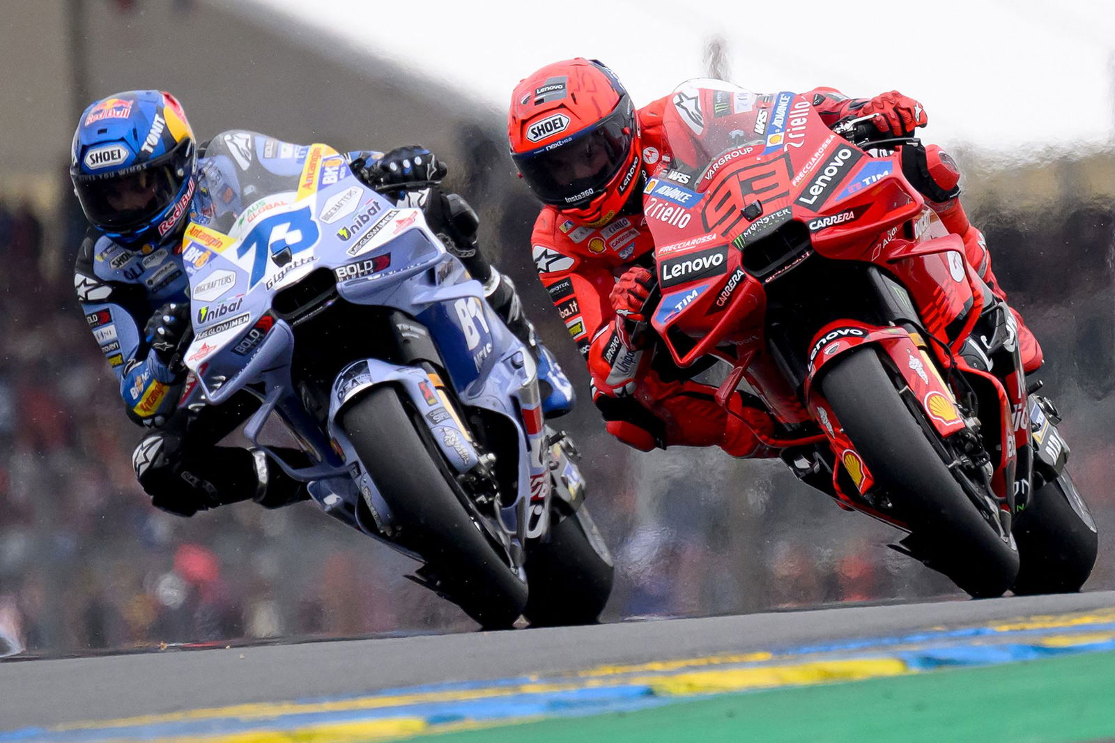 <i>Jonathan Hawkins/CNN via CNN Newsource</i><br/>Marc Márquez on pole at a packed and sweltering Mugello circuit for the Italian MotoGP.