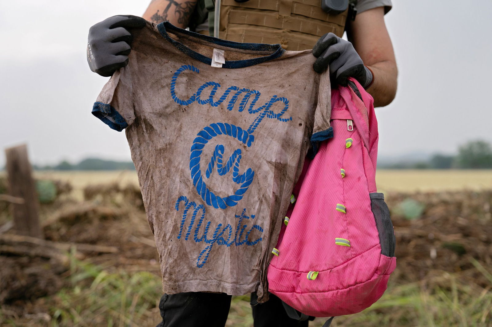 <i>Ronaldo Schemidt/AFP/Getty Images via CNN Newsource</i><br/>A damaged building is seen at Camp Mystic in Hunt