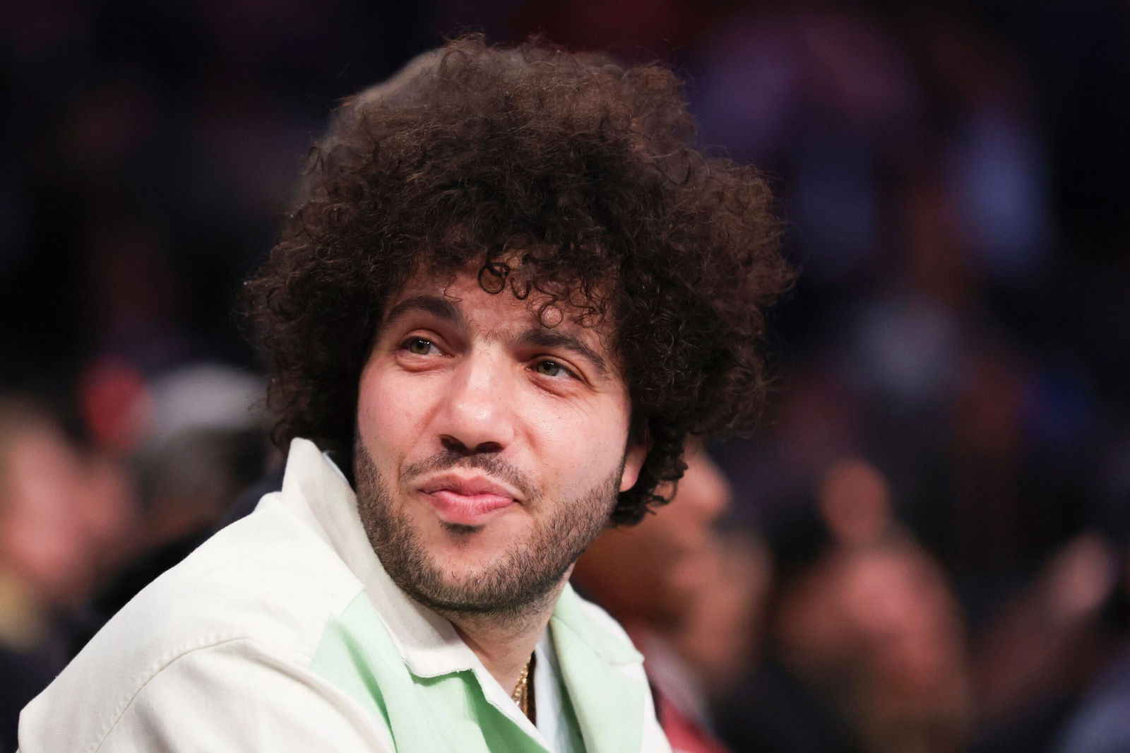 <i>Heather Khalifa/AP via CNN Newsource</i><br/>Record producer Benny Blanco attends an NBA basketball game between the New York Knicks and the Miami Heat in March in New York.