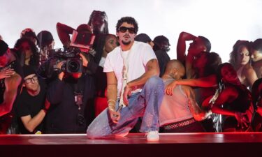 Bad Bunny performs during the iHeartRadio Music Awards