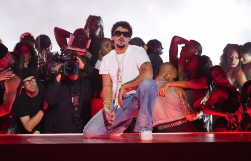 Bad Bunny performs during the iHeartRadio Music Awards