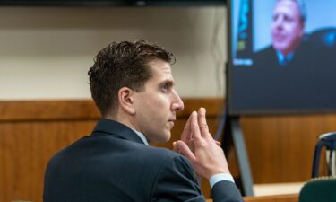 Bryan Kohberger listens as defense attorney Jay Logsdon presents oral arguments in favor of overturning Kohberger's grand jury indictment in Moscow