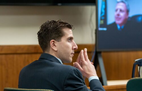 Bryan Kohberger listens as defense attorney Jay Logsdon presents oral arguments in favor of overturning Kohberger's grand jury indictment in Moscow