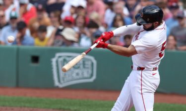 Boston Red Sox outfielder Wilyer Abreu batting in the seventh inning against the Toronto Blue Jays at Fenway Park on June 29.
