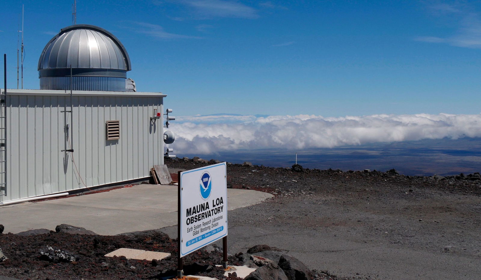 <i>Susan Cobb/NOAA Global Monitoring Laboratory via AP via CNN Newsource</i><br/>This 2019 photo provided by NOAA shows the Mauna Loa Atmospheric Baseline Observatory