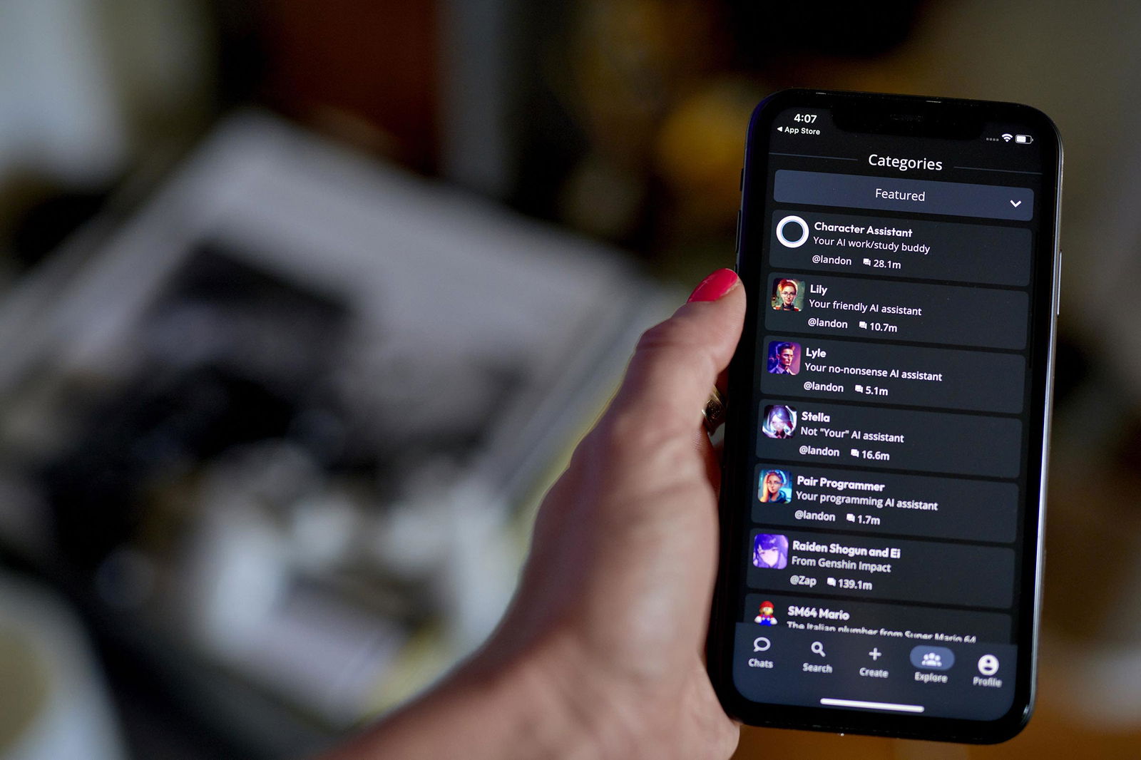 <i>Gabby Jones/Bloomberg/Getty Images via CNN Newsource</i><br/>The Charcter.AI app shown on a smartphone in 2023. A new CEO has taken over at a complicated time for the company.